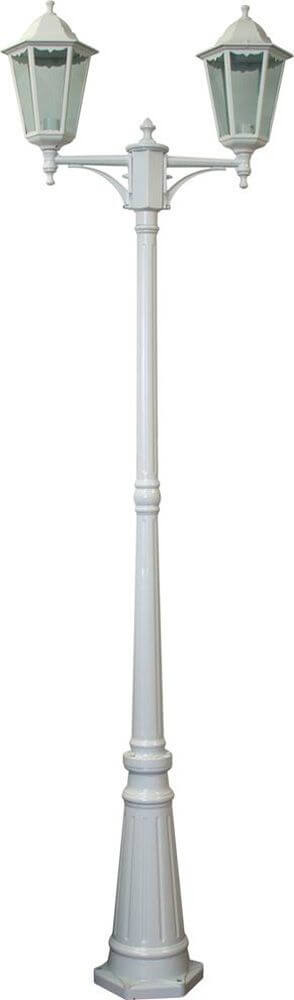 Светильник садово-парковый, 2*100W 230V E27 белый, 6214/PL6214 Светильник садово-парковый, 2*100W 230V E27 белый, 6214/PL6214