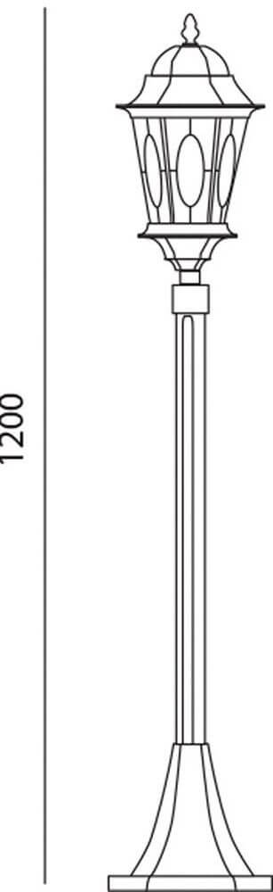 Светильник садово-парковый, 60W 230V E27 черное золото, PL155 Светильник садово-парковый, 60W 230V E27 черное золото, PL155