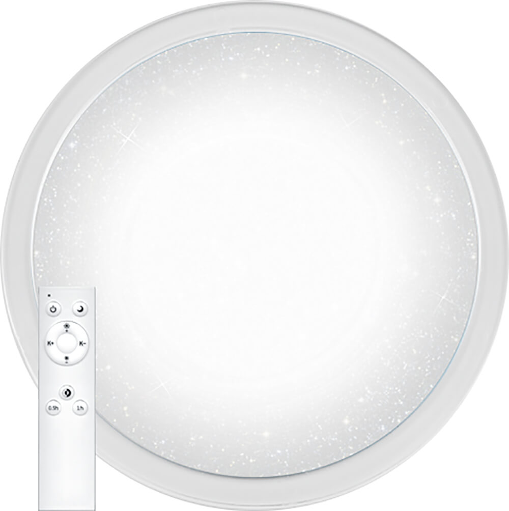 Светильник светодиодный управляемый STARLIGHT с кантом и пультом 36W, Max. 2900Lum, 3000К-6500K, IP20, AL5000 STARLIGHT Светильник светодиодный управляемый STARLIGHT с кантом и пультом 36W, Max. 2900Lum, 3000К-6500K, IP20, AL5000 STARLIGHT